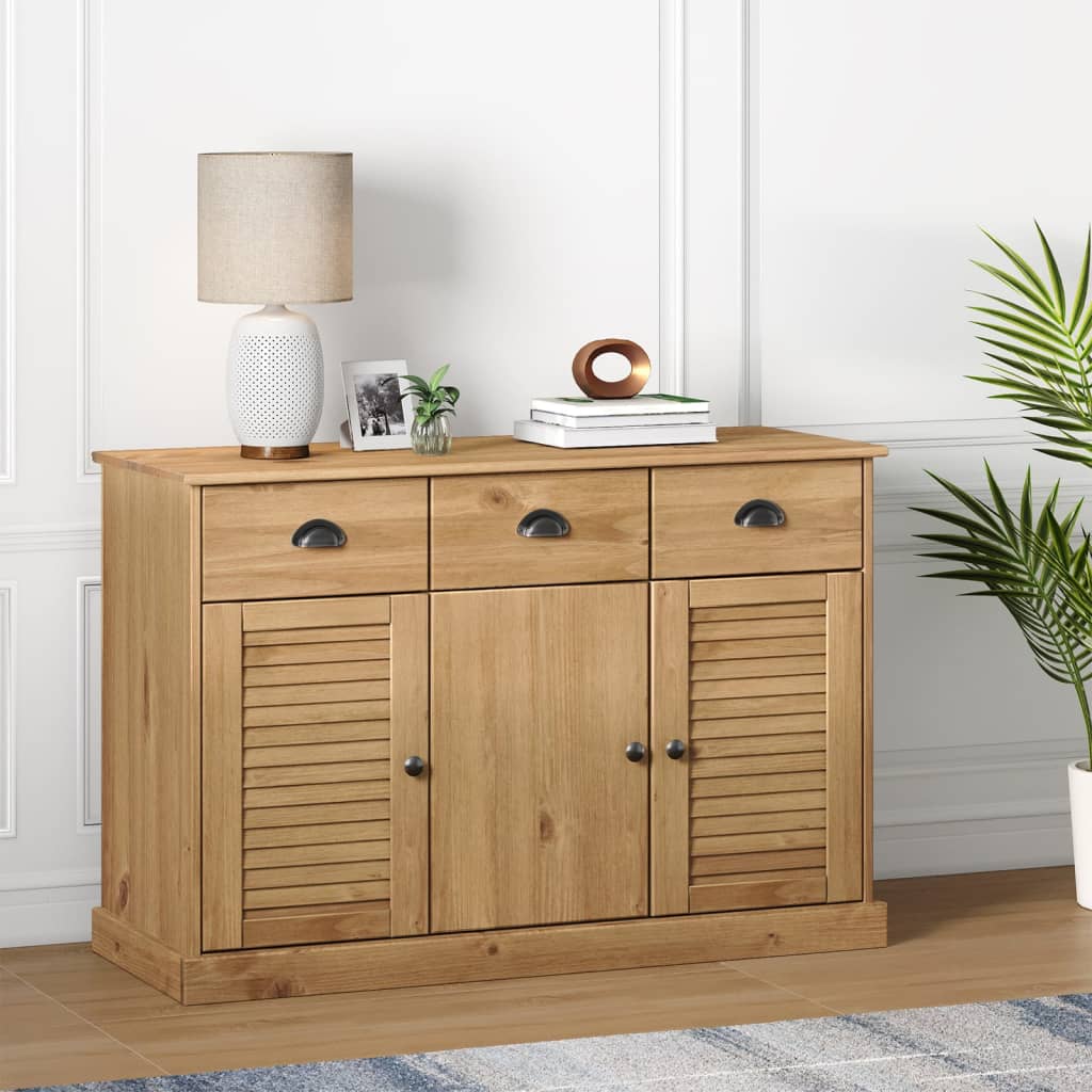 Dressoir met lades VIGO 113x40x75 cm massief grenenhout is nu te koop bij PeponiXL, paradijselijk wonen!
