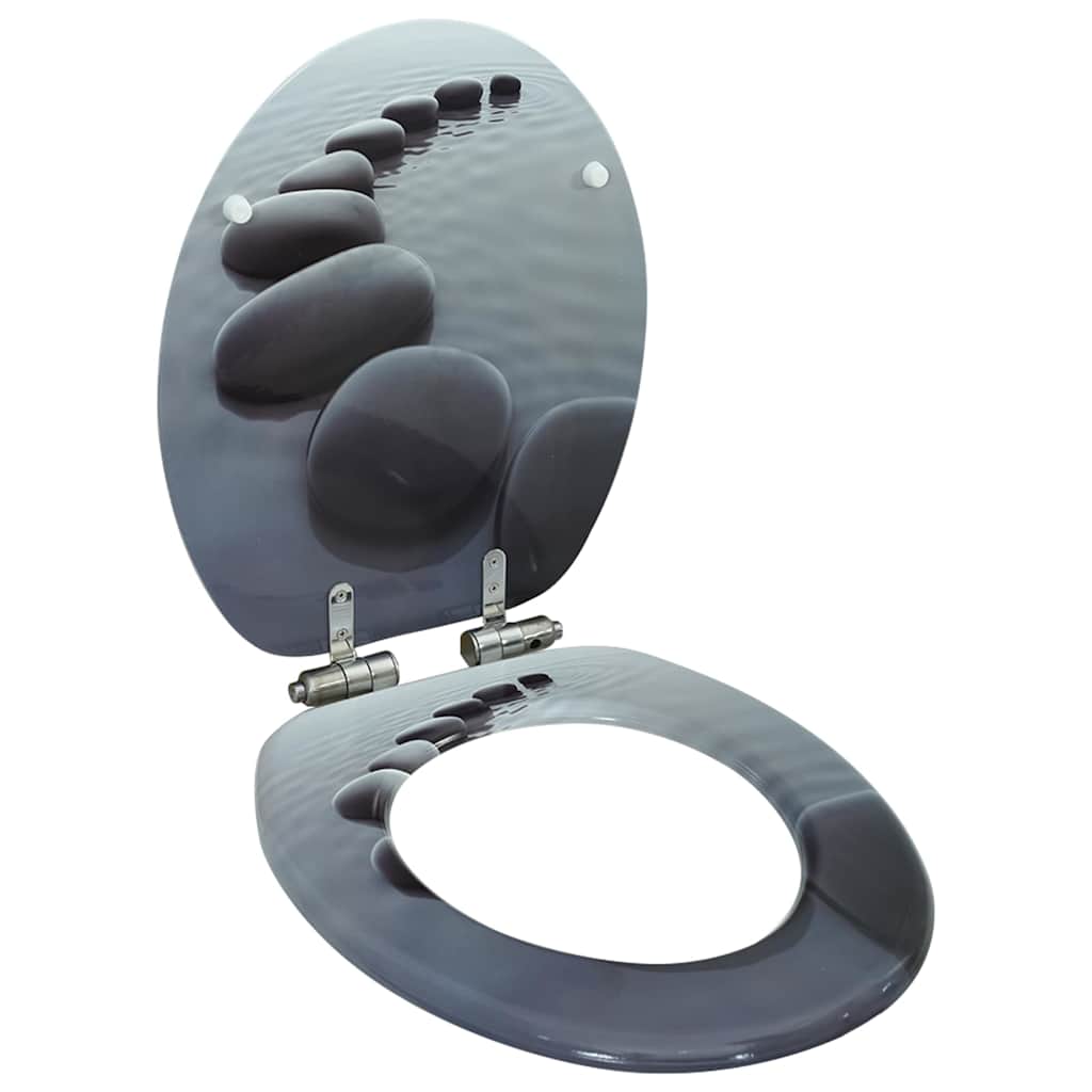 Toiletbril met soft-close deksel stenen MDF is nu te koop bij PeponiXL, paradijselijk wonen!