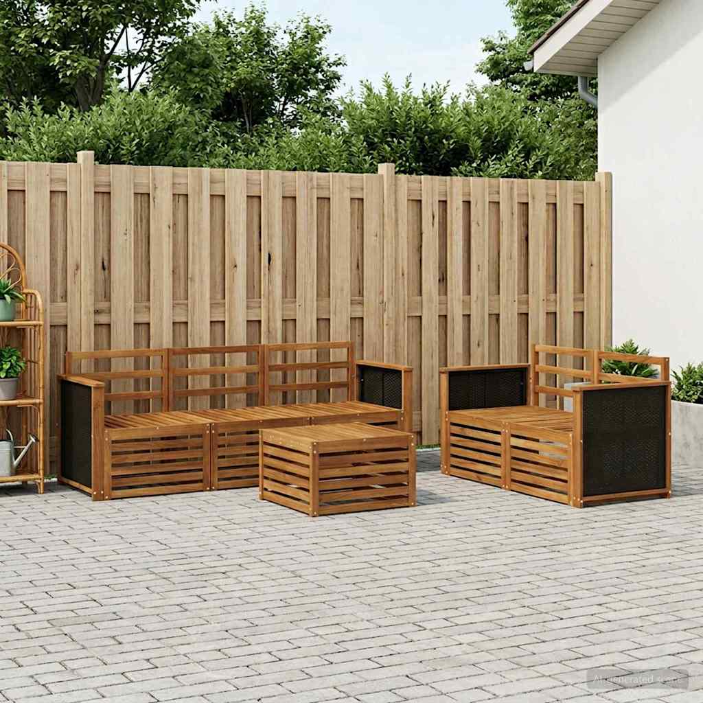Sofa-Sets 6 pcs Massief Acaciahout is nu te koop bij PeponiXL, paradijselijk wonen!