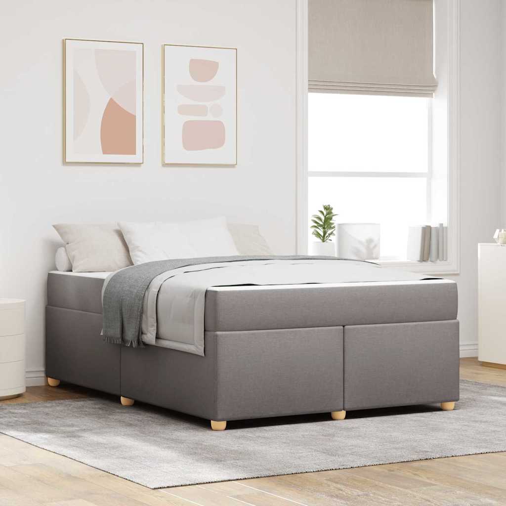Bedframe met matras Taupe 160 x 200 cm Stof is nu te koop bij PeponiXL, paradijselijk wonen!