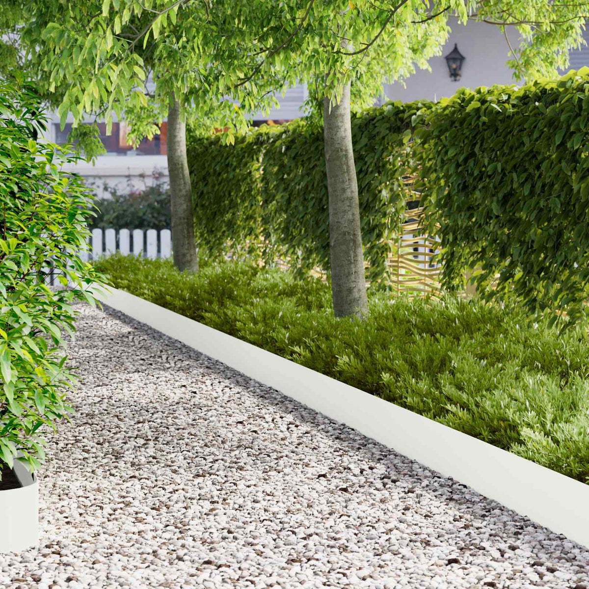 Gazonrand 30 pcs 102 x 15 x 4 cm Staal Wit is nu te koop bij PeponiXL, paradijselijk wonen!