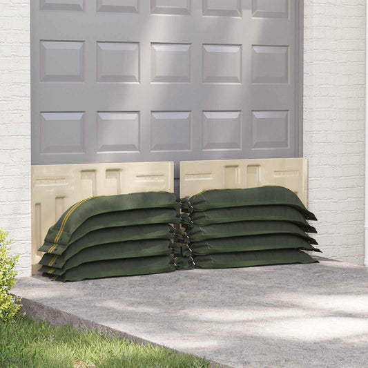 Zandzakken 10 pcs Donkergroen 100 x 25 cm HDPE is nu te koop bij PeponiXL, paradijselijk wonen!