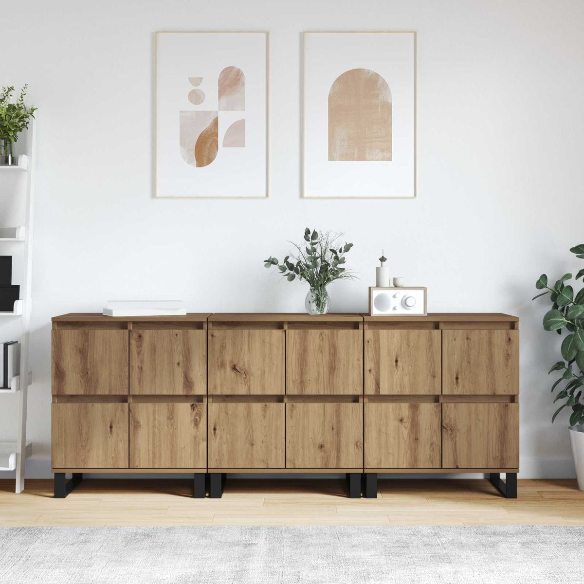 Dressoir 3 pcs Artisan Eiken 60 x 35 x 70 cm is nu te koop bij PeponiXL, paradijselijk wonen!