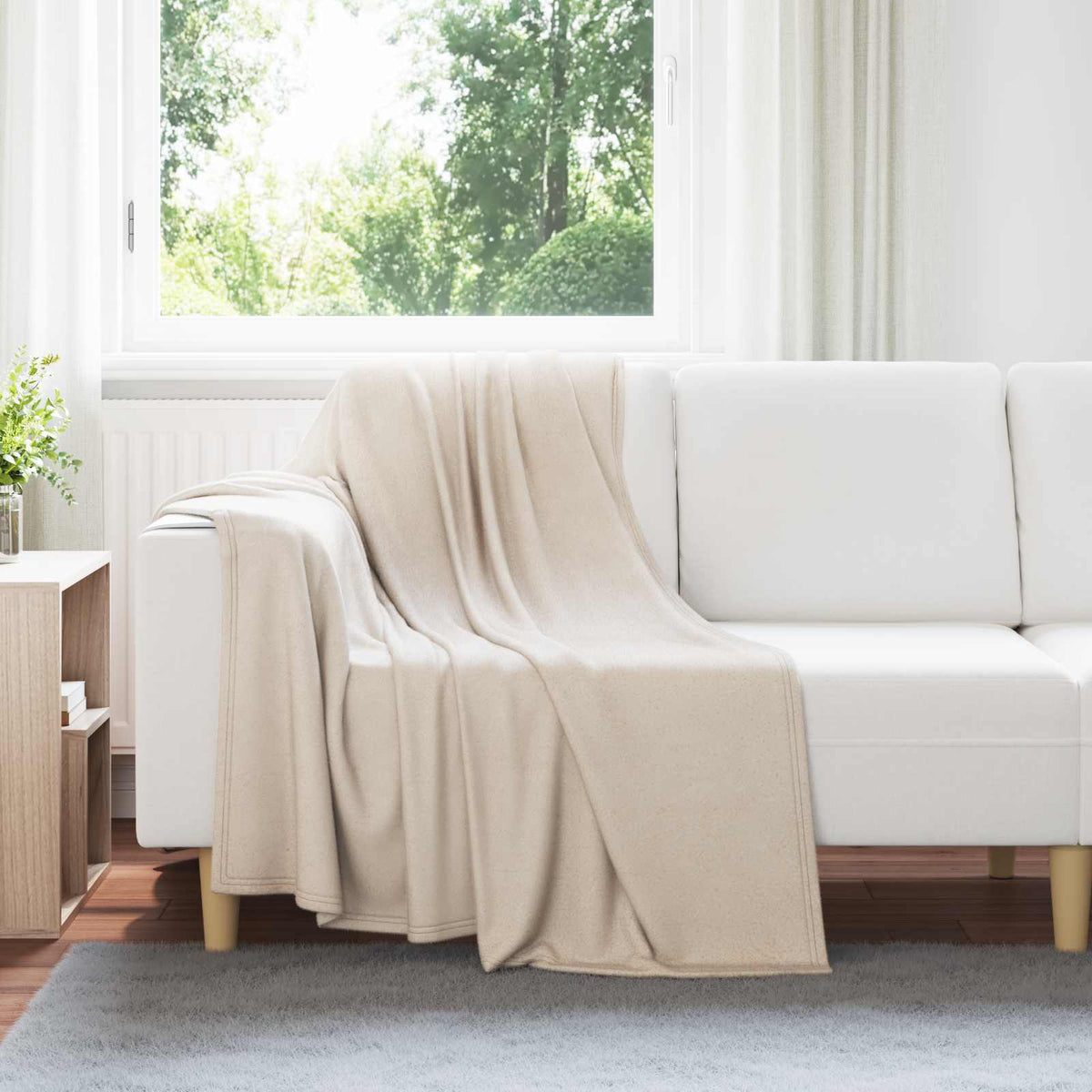 Kleden 6 pcs Beige 170 x 130 cm Fleece is nu te koop bij PeponiXL, paradijselijk wonen!