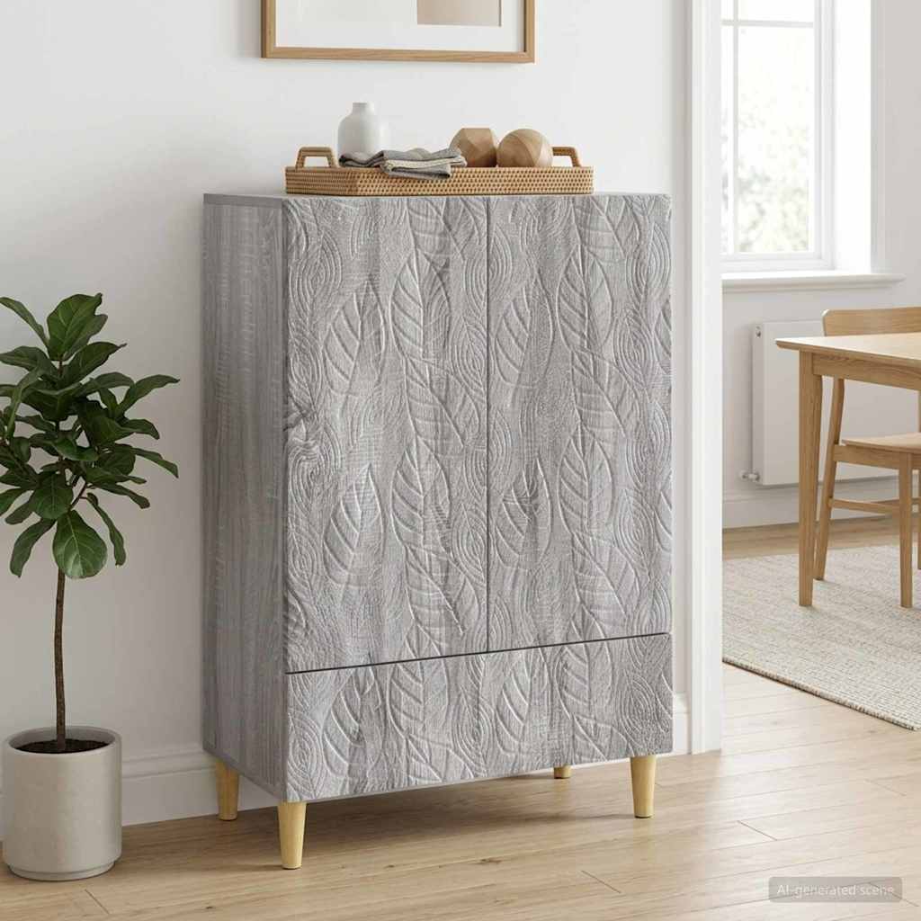 Dressoir Grijs Sonoma 66 x 34,5 x 95 cm Bewerkt hout is nu te koop bij PeponiXL, paradijselijk wonen!