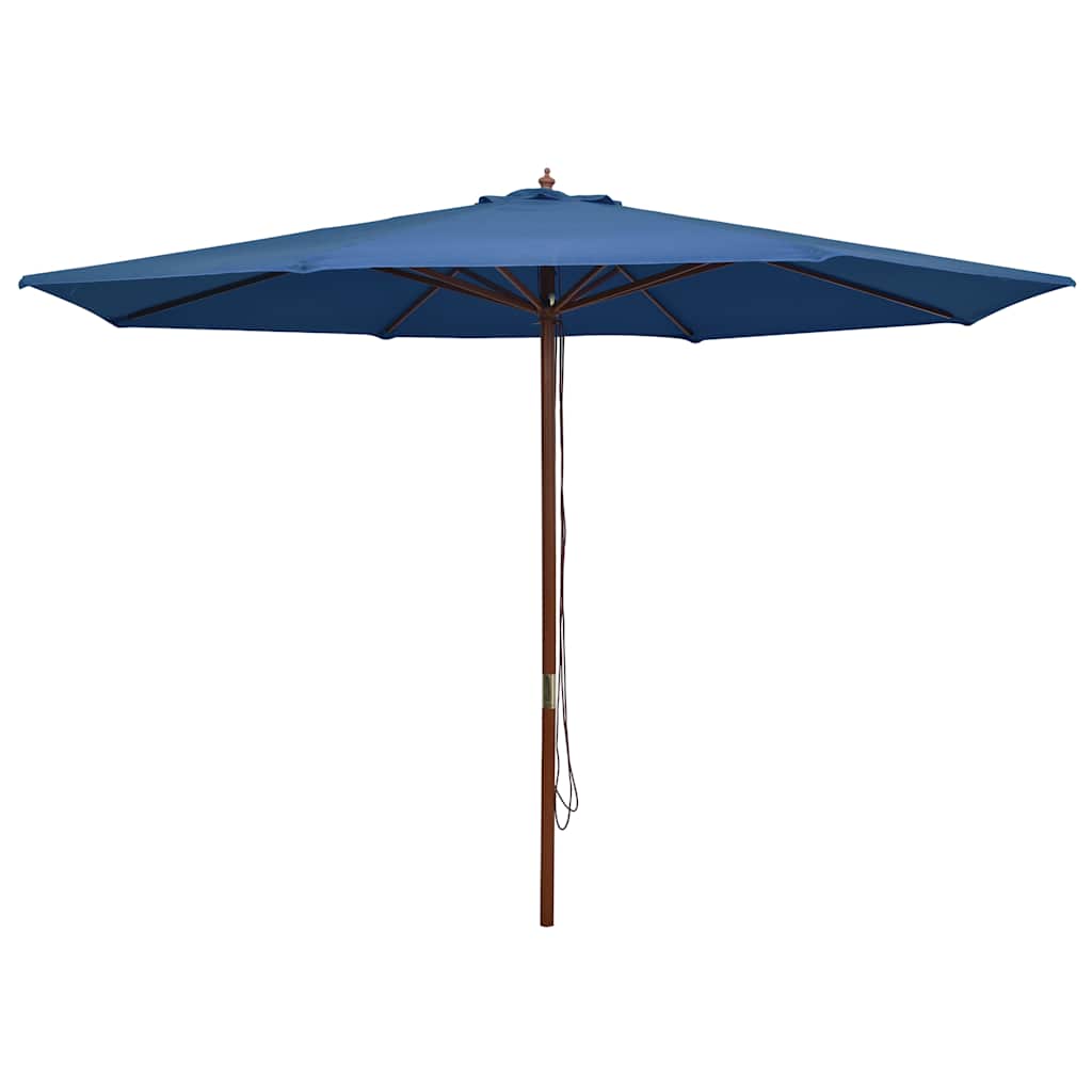 Parasol met houten paal 350 cm blauw is nu te koop bij PeponiXL, paradijselijk wonen!