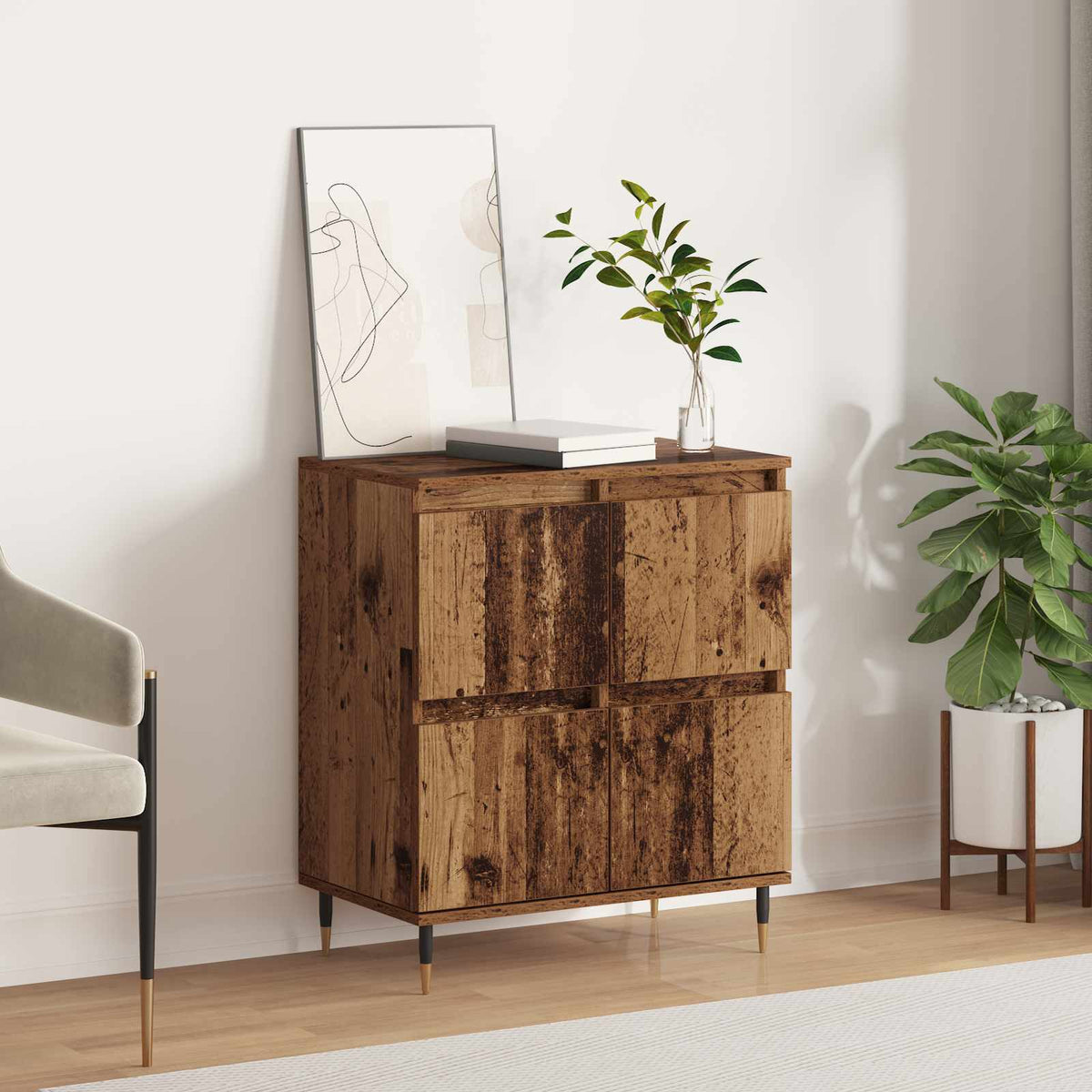 Dressoir Oudhout 60 x 35 x 70 cm is nu te koop bij PeponiXL, paradijselijk wonen!