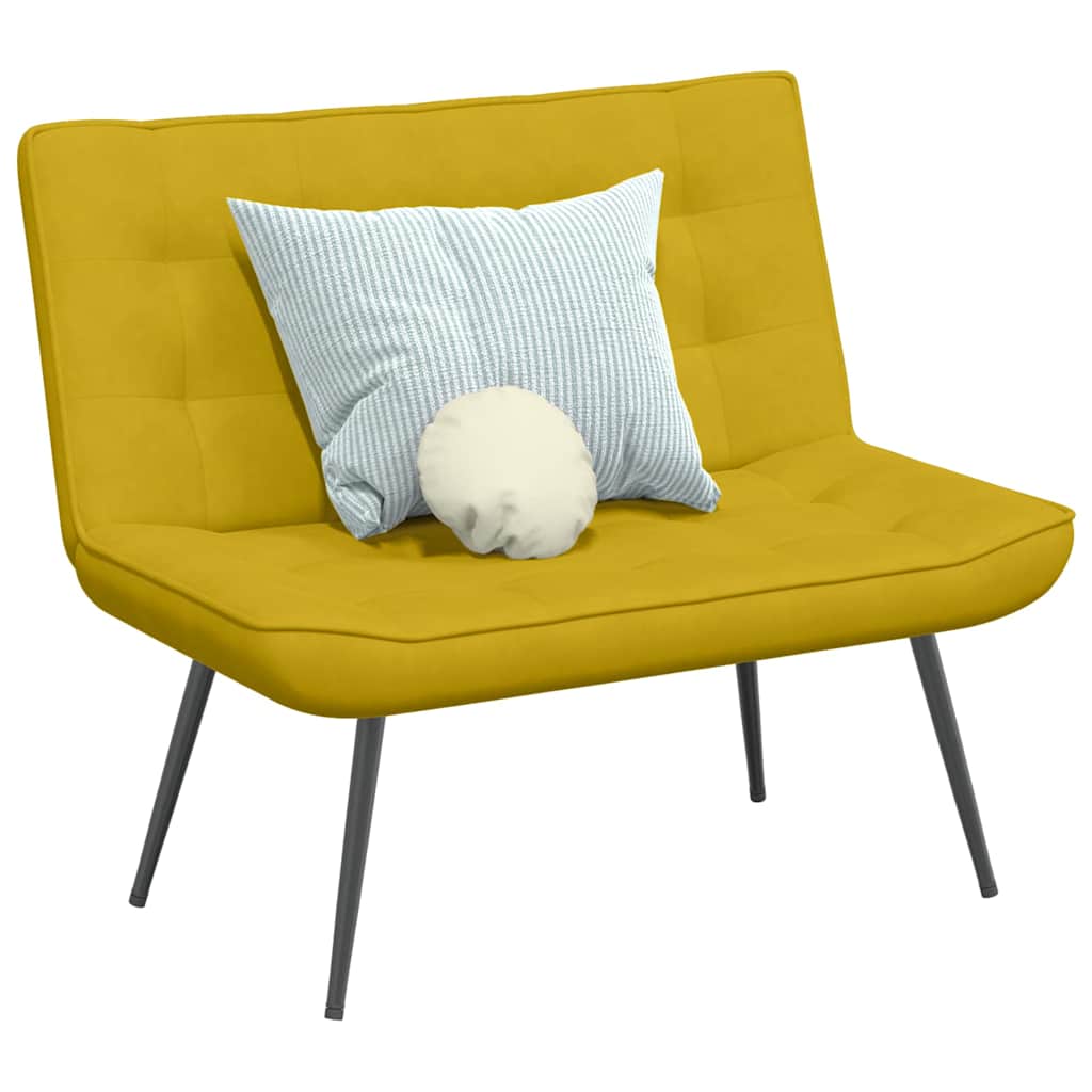 Bankje 110x74x84 cm fluweel geel is nu te koop bij PeponiXL, paradijselijk wonen!