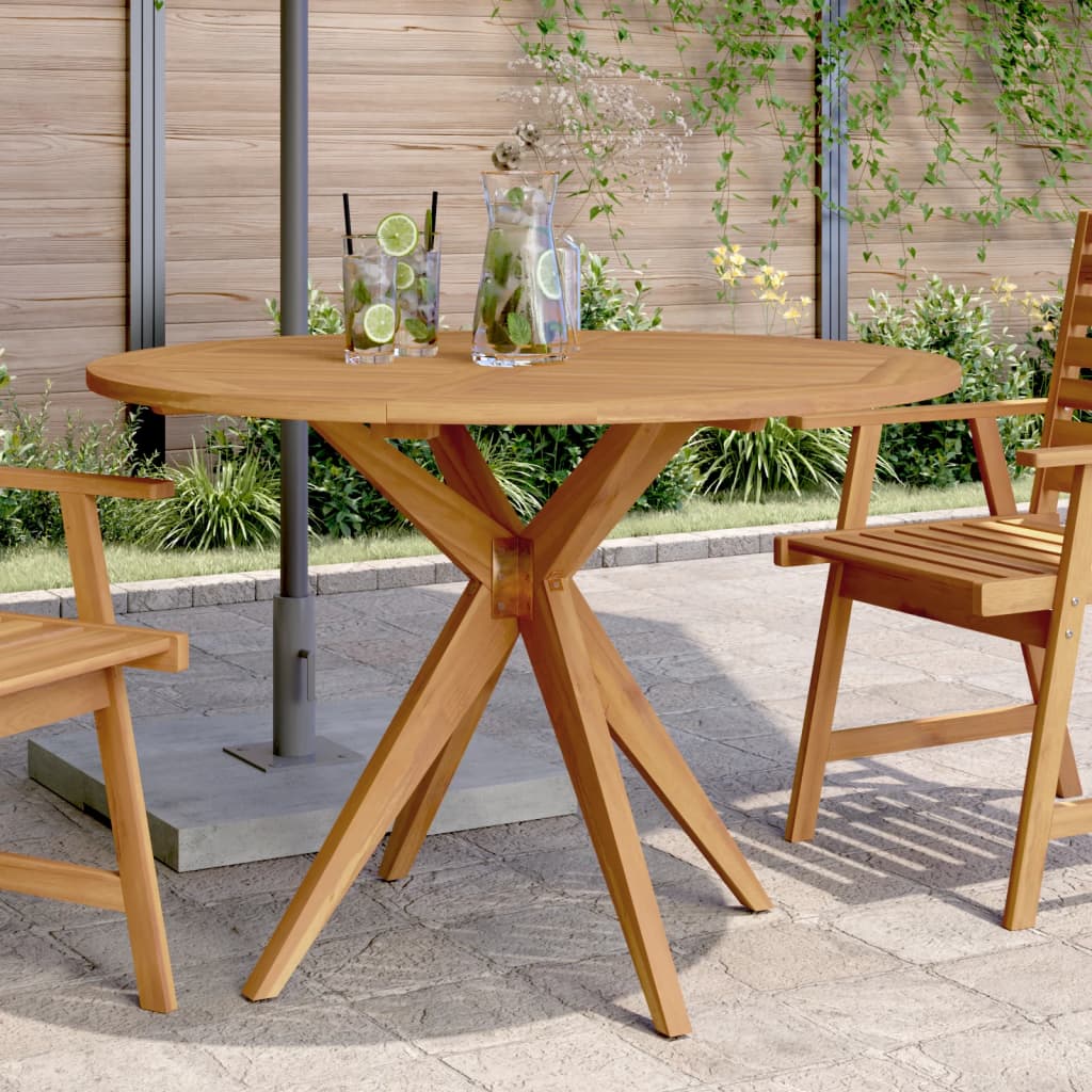 Tuintafel rond Ø110x75 cm massief acaciahout is nu te koop bij PeponiXL, paradijselijk wonen!
