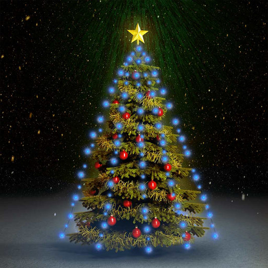 Kerstboomverlichting met 210 LED's blauw net 210 cm is nu te koop bij PeponiXL, paradijselijk wonen!