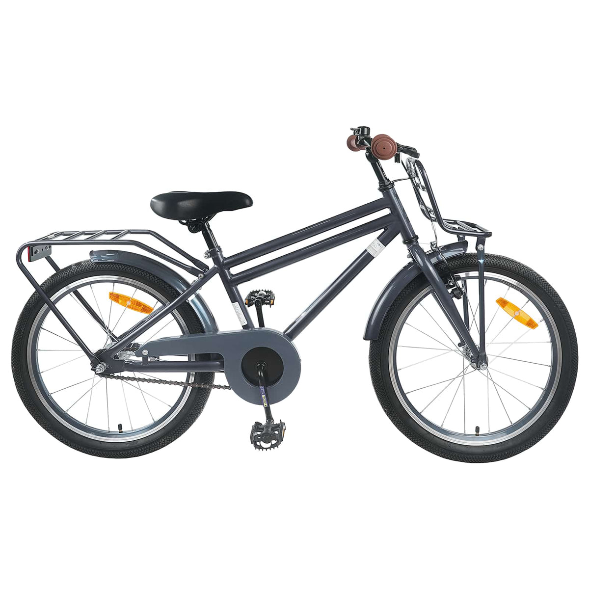 Kinderfiets 20 Inch voor 6-11 jaar oud Donkergrijs is nu te koop bij PeponiXL, paradijselijk wonen!