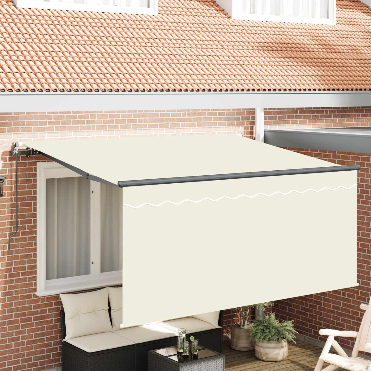 Inklapbaar Zonnescherm Crème 300 x 200 cm is nu te koop bij PeponiXL, paradijselijk wonen!