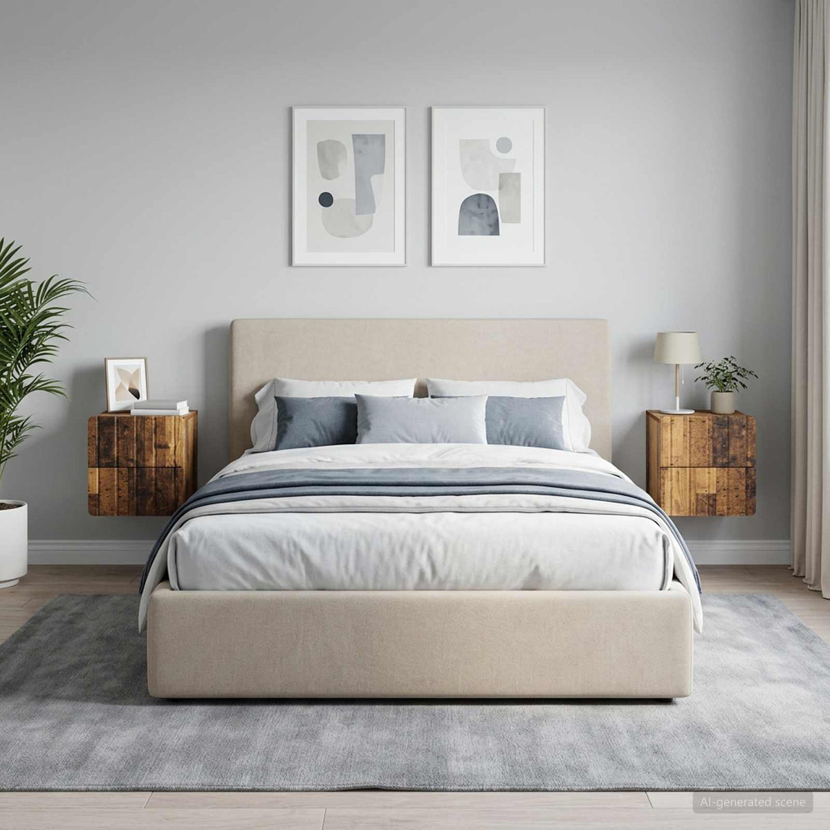 Wandbeugel Bedkast met lade 2 pcs Oud hout 33 x 34,5 x 43 cm is nu te koop bij PeponiXL, paradijselijk wonen!