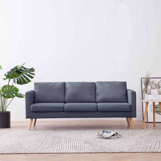 Driezitsbank stof donkergrijs is nu te koop bij PeponiXL, paradijselijk wonen!