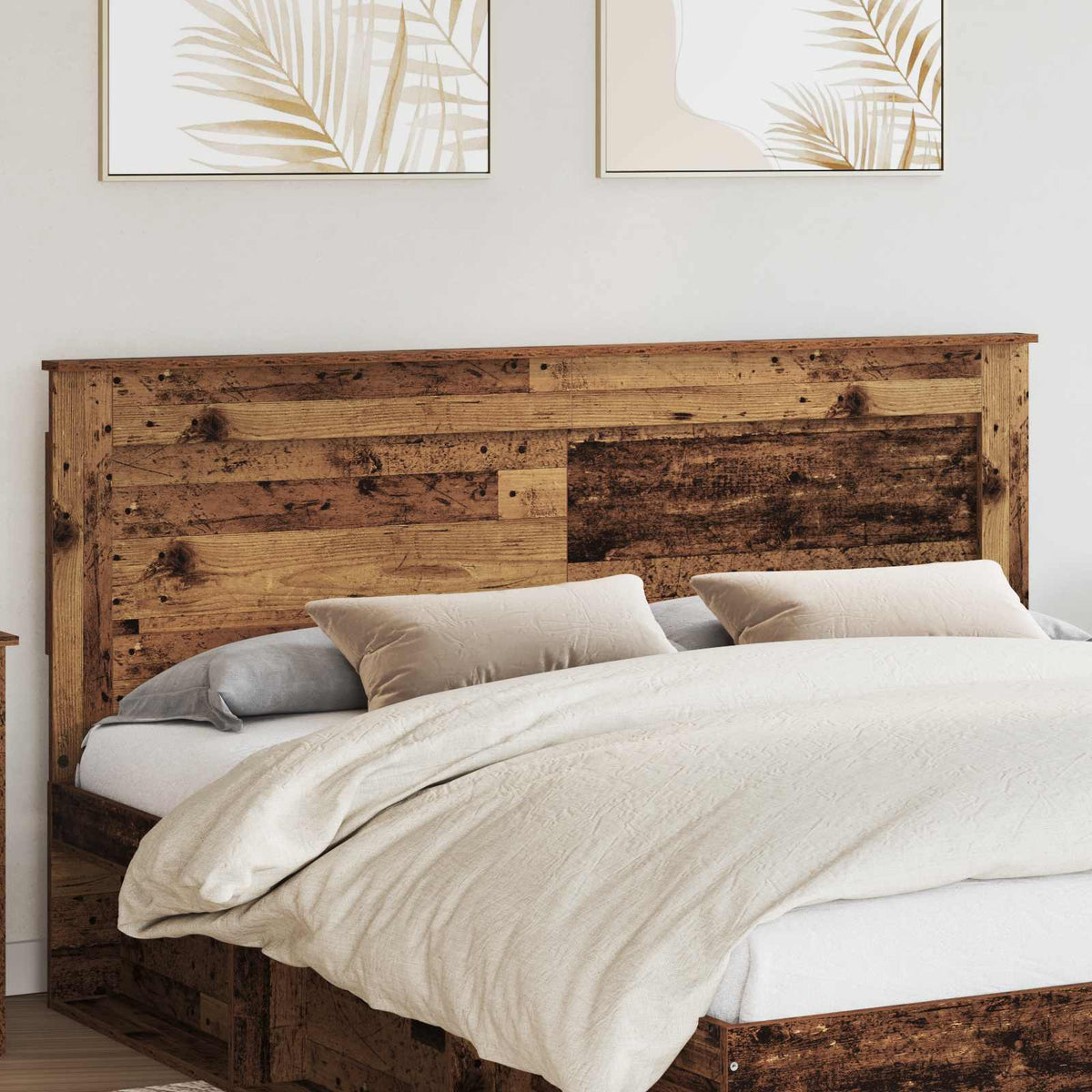 Hoofdbord met hoofdeinde Oud Hout 200 cm Bewerkt hout is nu te koop bij PeponiXL, paradijselijk wonen!