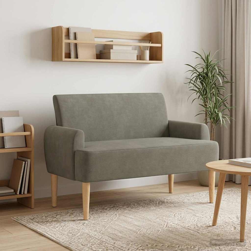 Loungebank met knopencomfort Lichtgrijs 116 x 67 x 81 cm is nu te koop bij PeponiXL, paradijselijk wonen!