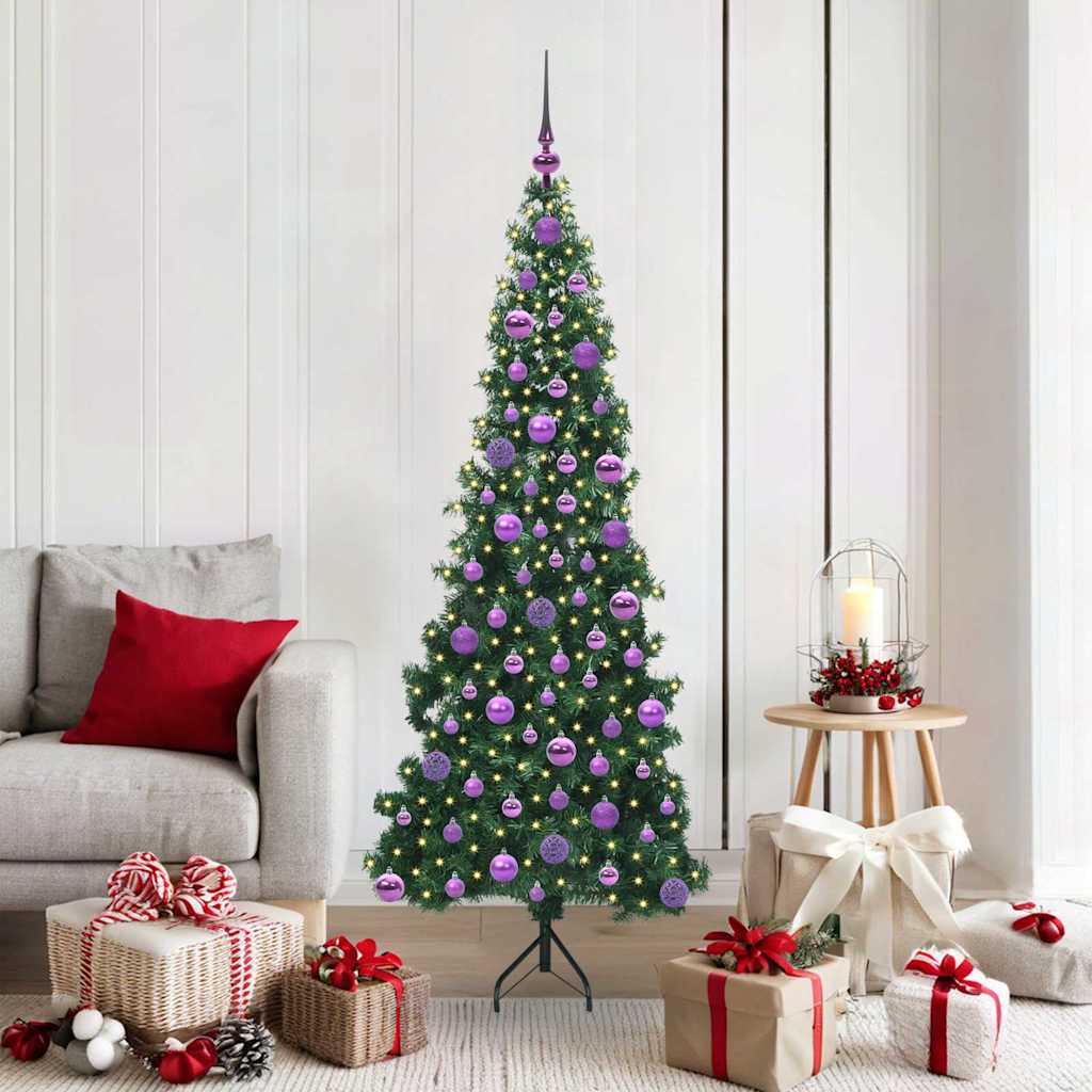 Hoek Kunstkerstboom met 300 LED Groen 180 cm PVC en Metaal is nu te koop bij PeponiXL, paradijselijk wonen!