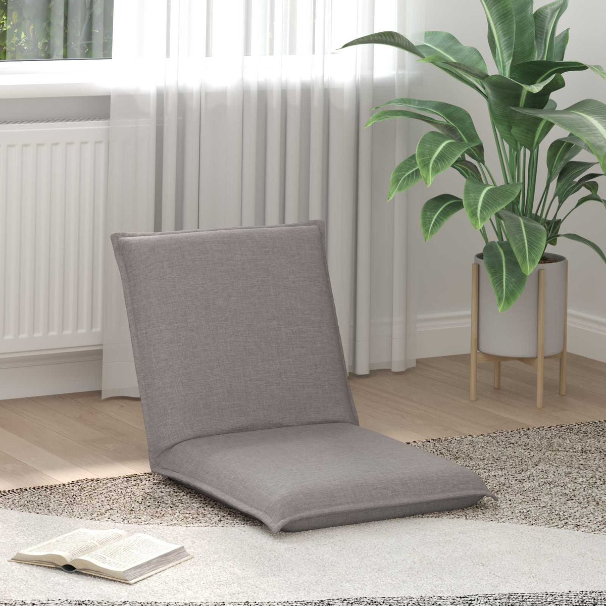 Vloerstoel Taupe 54 x 64 x 59 cm Stof is nu te koop bij PeponiXL, paradijselijk wonen!