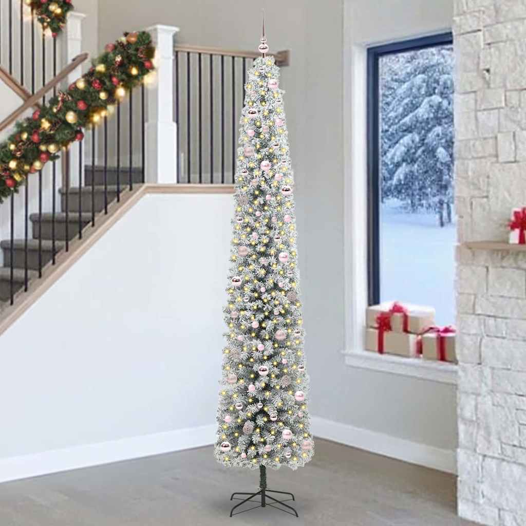 Kunstkerstboom Groen 270 cm PVC en Staal en Kunststof is nu te koop bij PeponiXL, paradijselijk wonen!