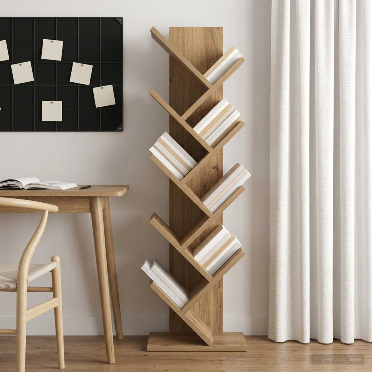 Boom boekenplank 6-laags 30 x 18 x 100 cm Bewerkt hout is nu te koop bij PeponiXL, paradijselijk wonen!