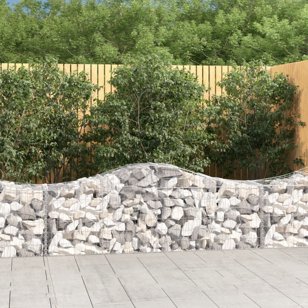 Schanskorven 10 st gewelfd 200x50x60/80 cm gegalvaniseerd ijzer is nu te koop bij PeponiXL, paradijselijk wonen!