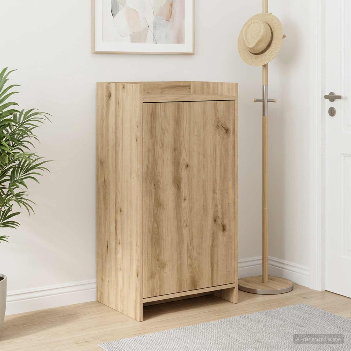 Schoenenkast 48 x 36 x 92 cm Bewerkt hout Artisanaal eiken is nu te koop bij PeponiXL, paradijselijk wonen!