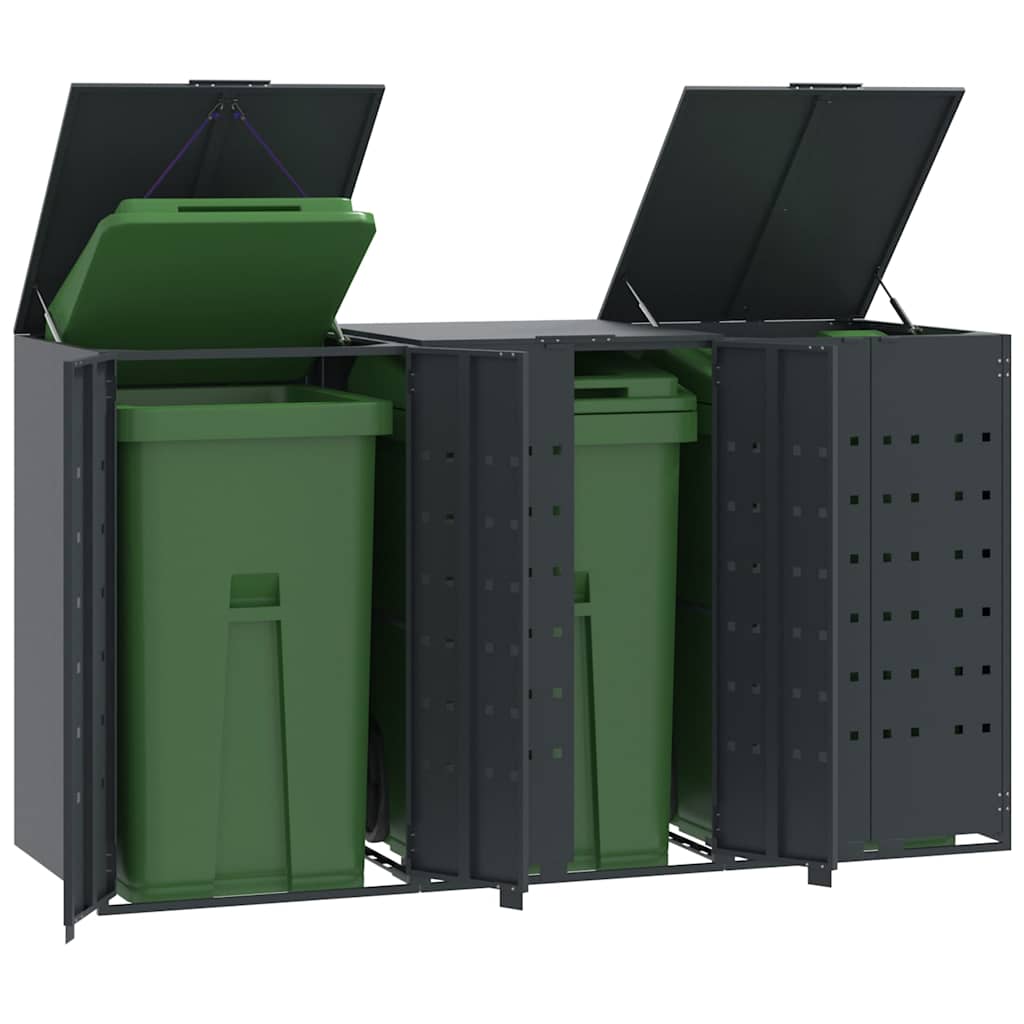 Containerberging 3 containers 207x79x117 cm staal antraciet is nu te koop bij PeponiXL, paradijselijk wonen!