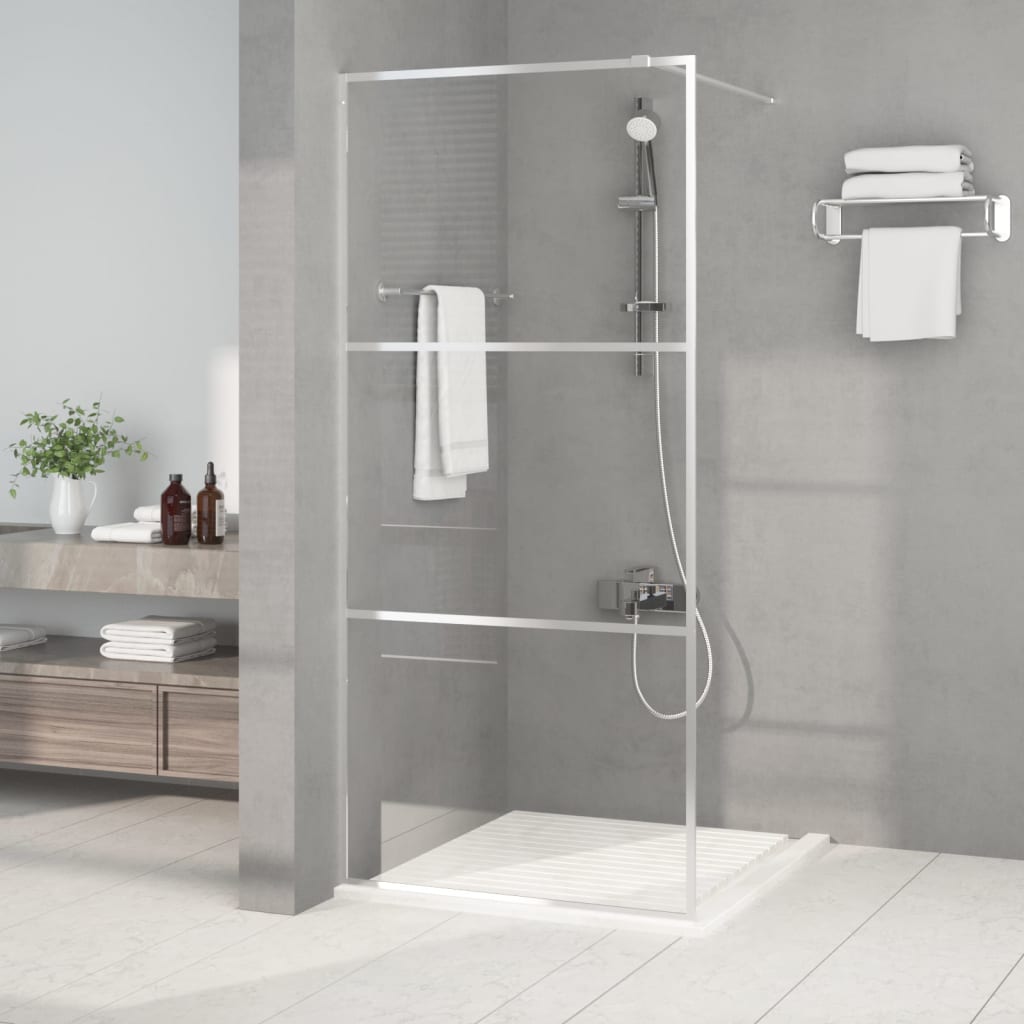 Inloopdouchewand 90x195 cm transparant ESG-glas zilverkleurig is nu te koop bij PeponiXL, paradijselijk wonen!