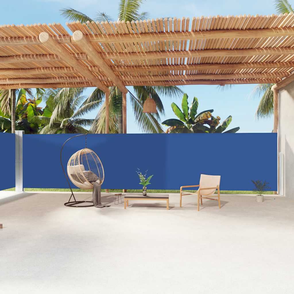 Windscherm uittrekbaar 180x1200 cm blauw is nu te koop bij PeponiXL, paradijselijk wonen!