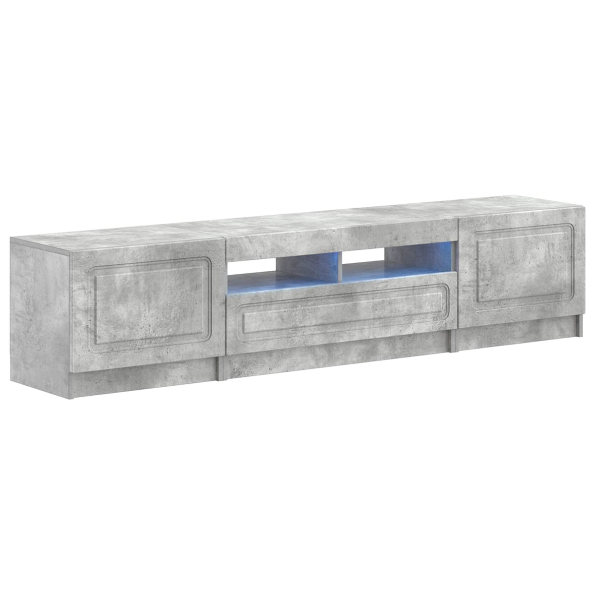 5-delige LED TV-kast Betongrijs Bewerkt hout is nu te koop bij PeponiXL, paradijselijk wonen!