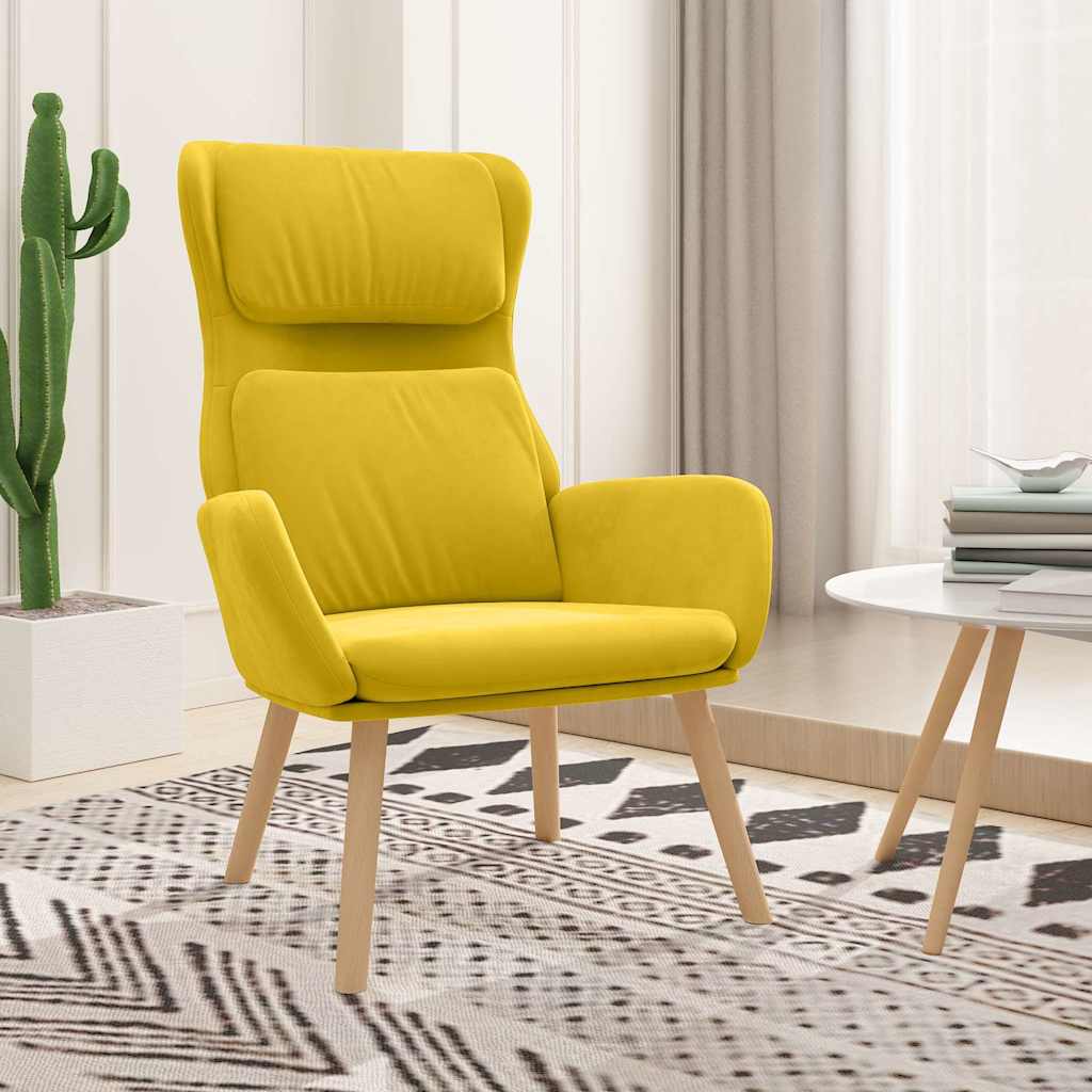 Relaxstoel fluweel mosterdgeel is nu te koop bij PeponiXL, paradijselijk wonen!