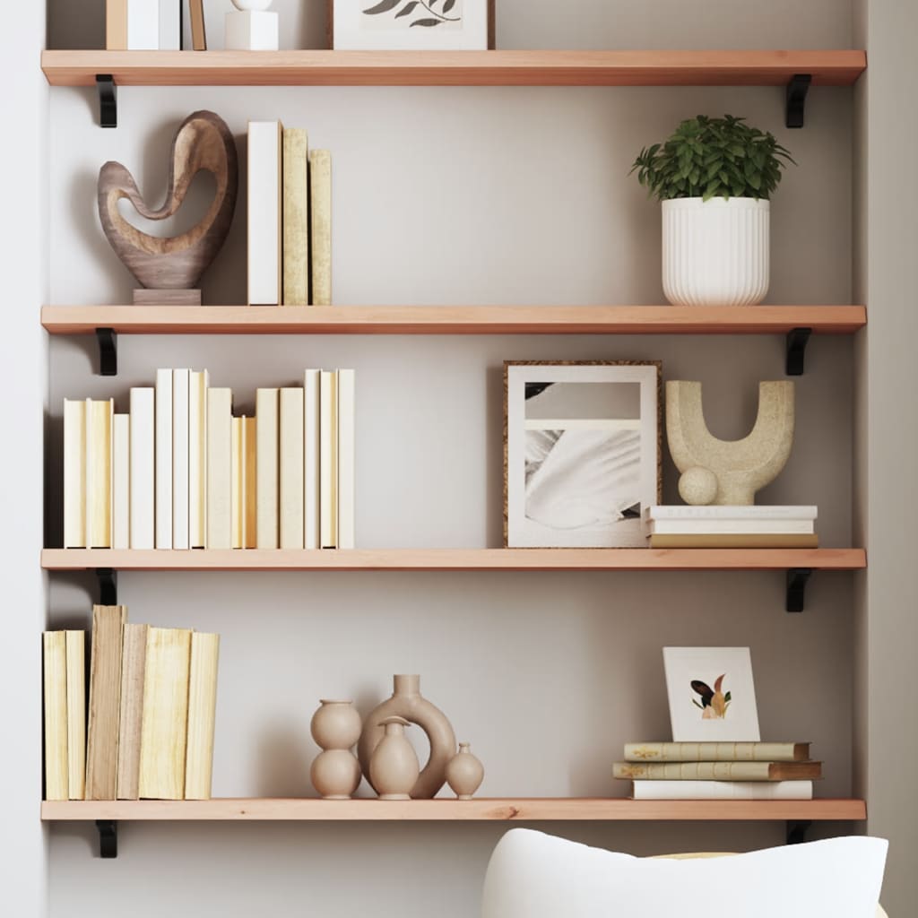 Wandschap 80x20x2 cm onbehandeld massief eikenhout is nu te koop bij PeponiXL, paradijselijk wonen!