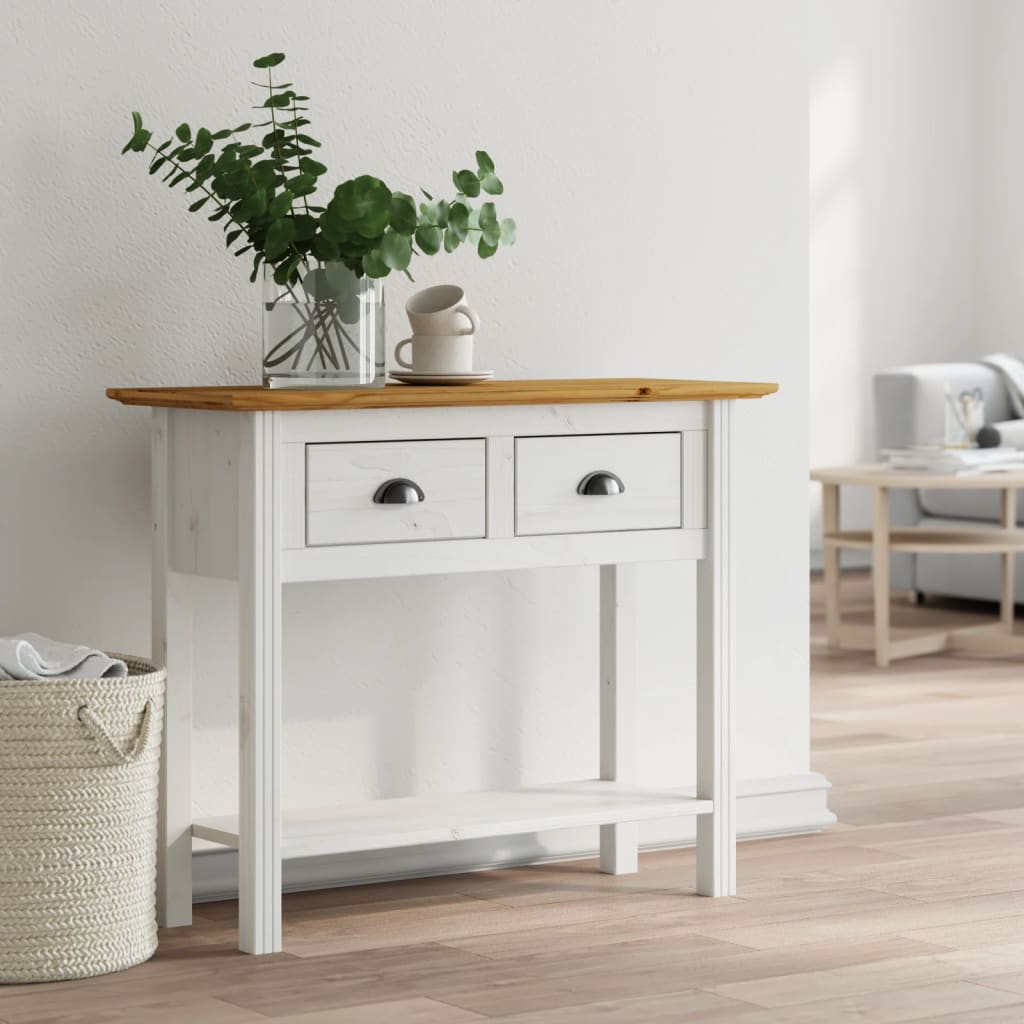 Wandtafel BODO 91x35x74 cm massief grenenhout bruin is nu te koop bij PeponiXL, paradijselijk wonen!