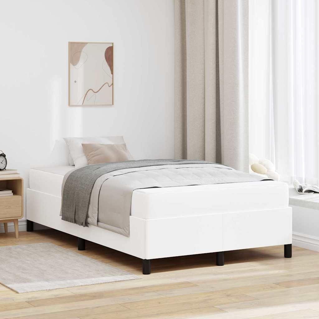 Bedframe met matras Wit 120 x 200 cm Stof is nu te koop bij PeponiXL, paradijselijk wonen!