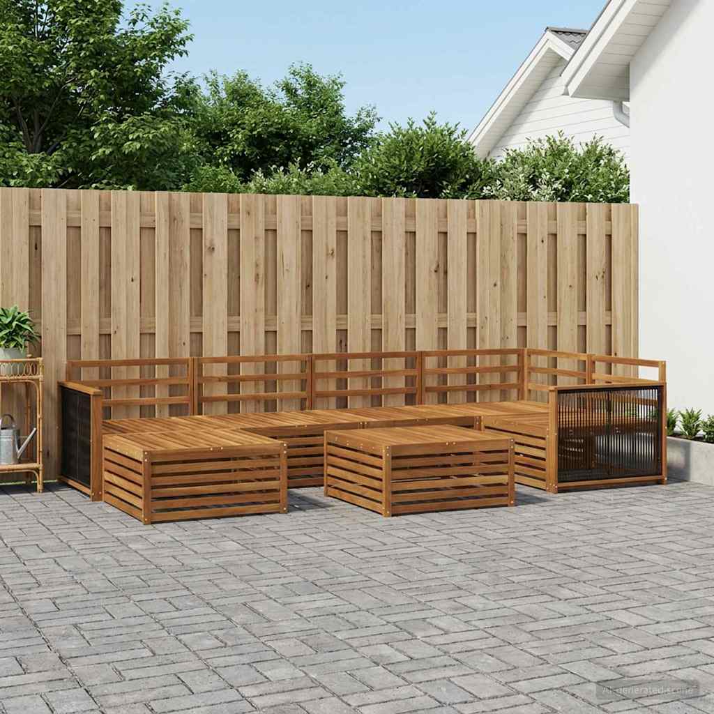 Buiten bankenset 7 pcs Naturel is nu te koop bij PeponiXL, paradijselijk wonen!