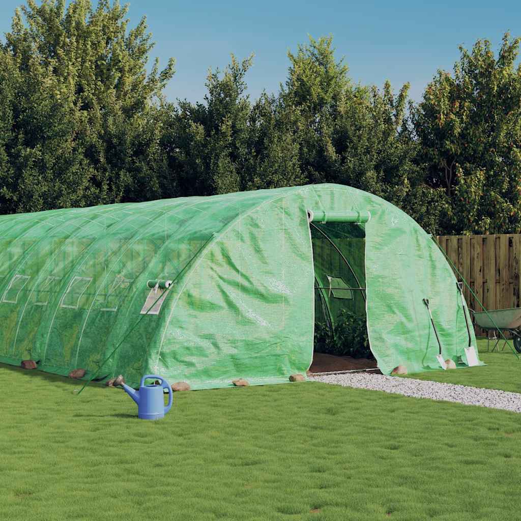 Tuinkas met stalen frame 60 m² 12x5x2,3 m groen is nu te koop bij PeponiXL, paradijselijk wonen!