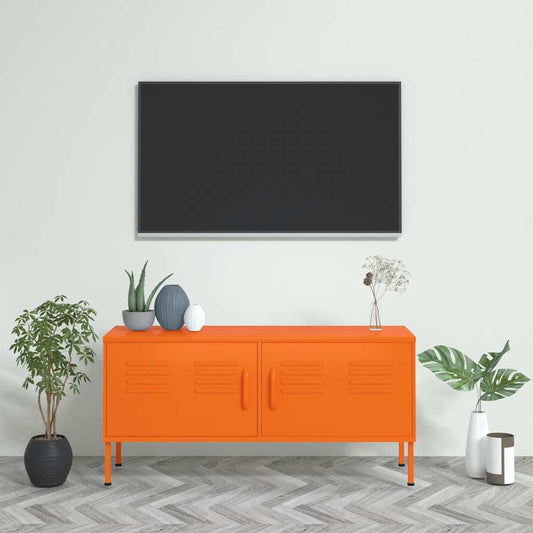 Tv-meubel 105x35x50 cm staal oranje is nu te koop bij PeponiXL, paradijselijk wonen!