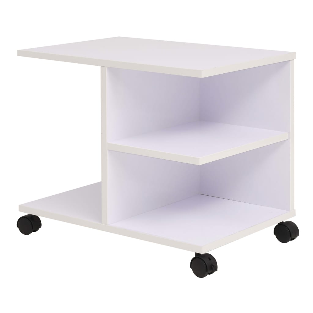 Plankenkast verrijdbaar 50x35x42 cm wit is nu te koop bij PeponiXL, paradijselijk wonen!