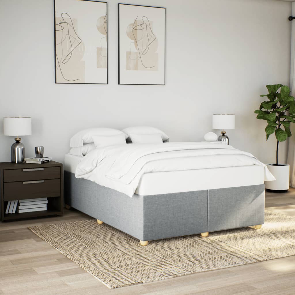 Bedframe zonder matras stof lichtgrijs 140x190 cm is nu te koop bij PeponiXL, paradijselijk wonen!
