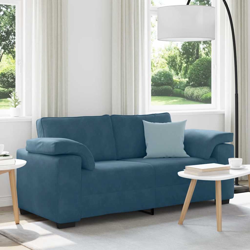 Loveseat Sofa Blauw 180x77x82 cm Fluweel is nu te koop bij PeponiXL, paradijselijk wonen!
