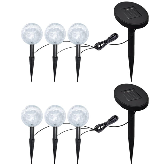 Tuinlampen 6 st LED met grondankers en zonnepanelen is nu te koop bij PeponiXL, paradijselijk wonen!