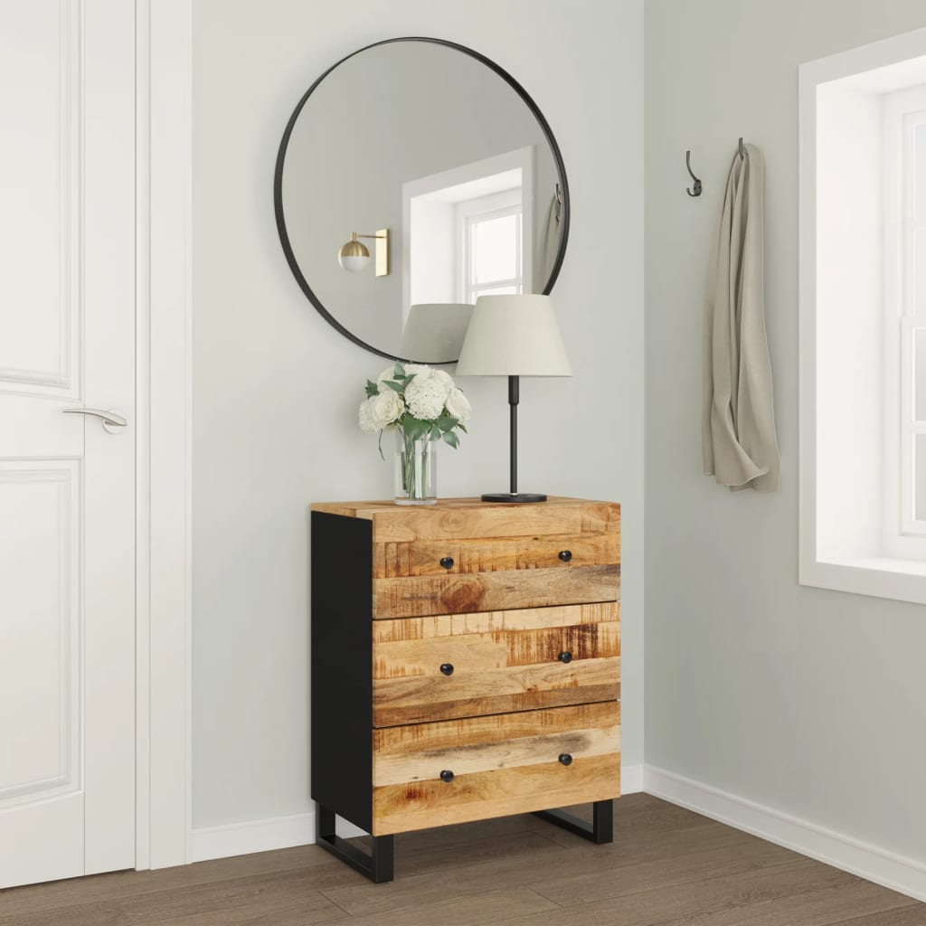 Dressoir 60x33x75 cm massief mangohout is nu te koop bij PeponiXL, paradijselijk wonen!
