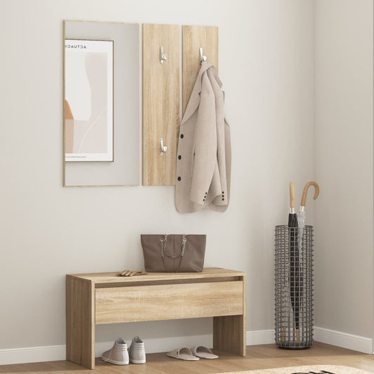 Garderobe set bewerkt hout sonoma eiken is nu te koop bij PeponiXL, paradijselijk wonen!