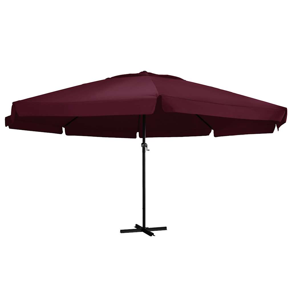 Parasol met aluminium paal 600 cm bordeauxrood is nu te koop bij PeponiXL, paradijselijk wonen!