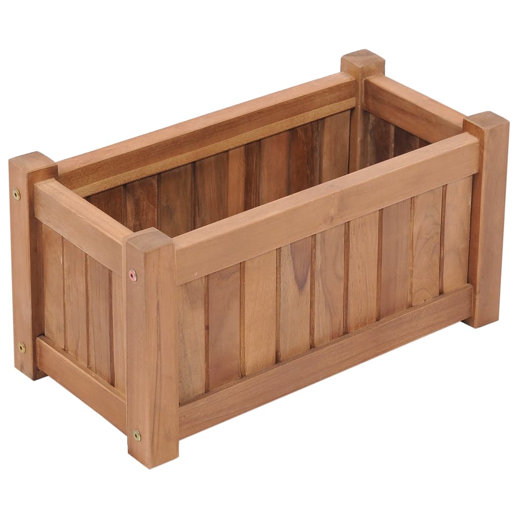 Plantenbak verhoogd 50x25x25 cm massief teakhout is nu te koop bij PeponiXL, paradijselijk wonen!