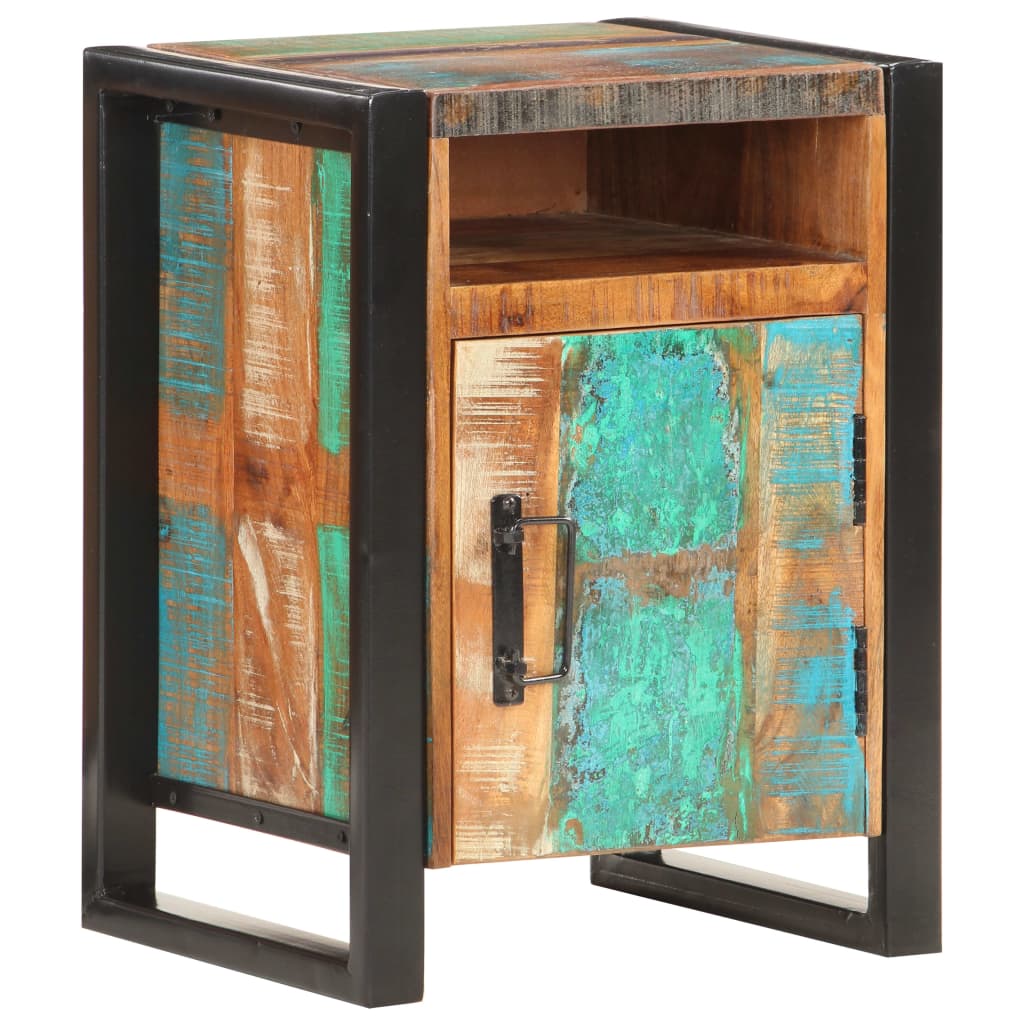 Nachtkastje 40x35x55 cm massief gerecycled hout is nu te koop bij PeponiXL, paradijselijk wonen!