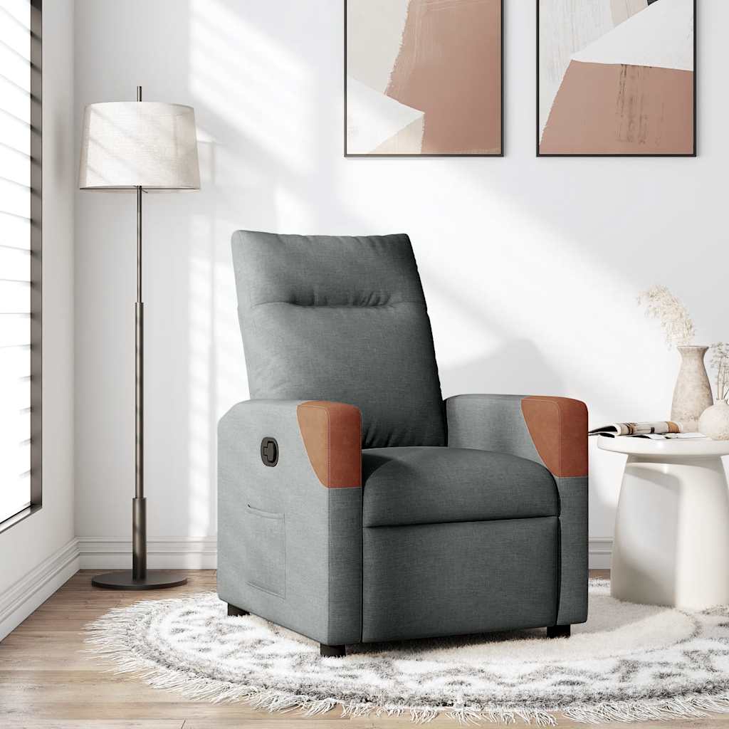 Relaxfauteuil Donkergrijze Stof is nu te koop bij PeponiXL, paradijselijk wonen!