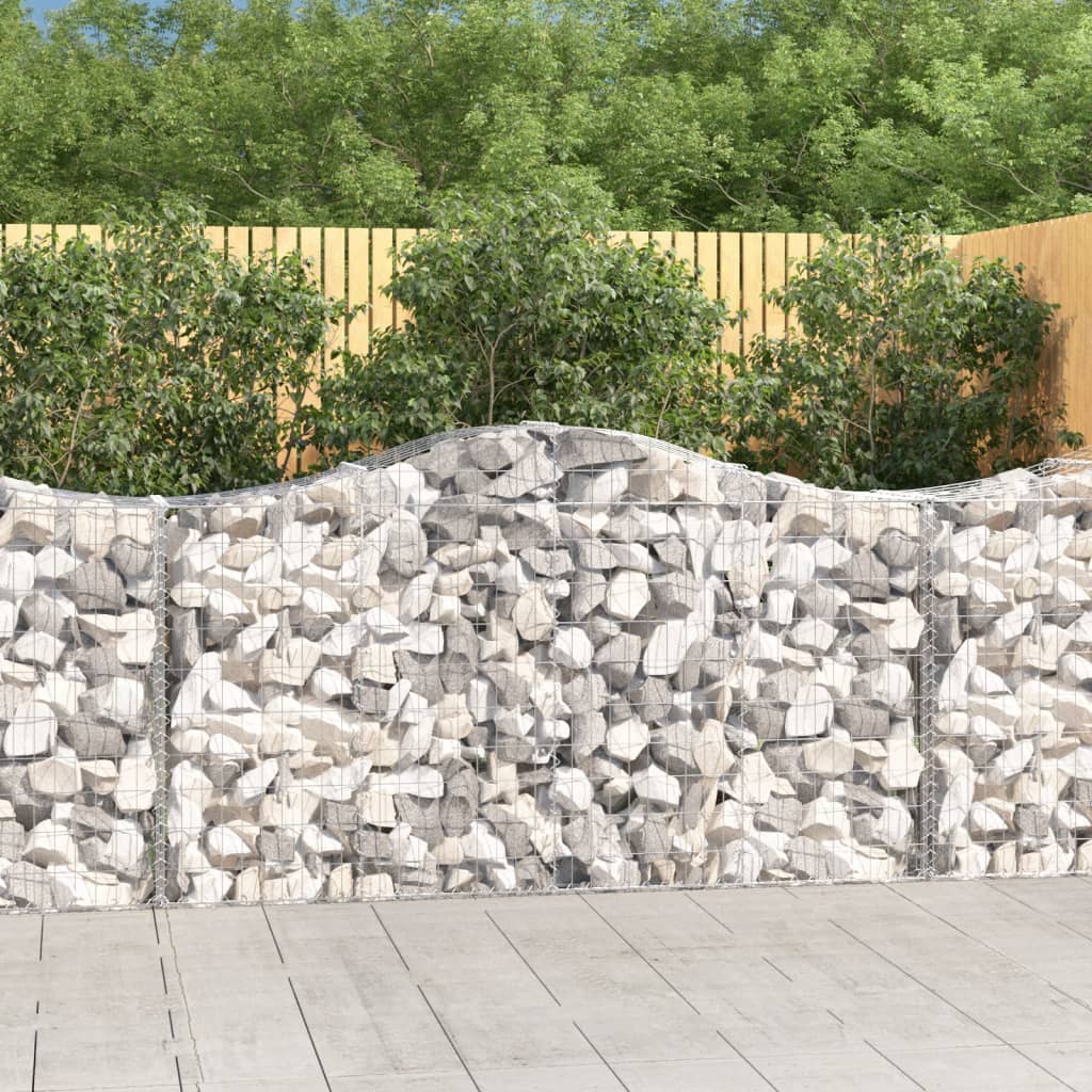 Schanskorven 3 st gewelfd 200x50x100/120 cm ijzer is nu te koop bij PeponiXL, paradijselijk wonen!