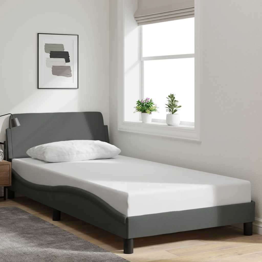 Bedframe "Dover" 100x200 cm stof donkergrijs is nu te koop bij PeponiXL, paradijselijk wonen!