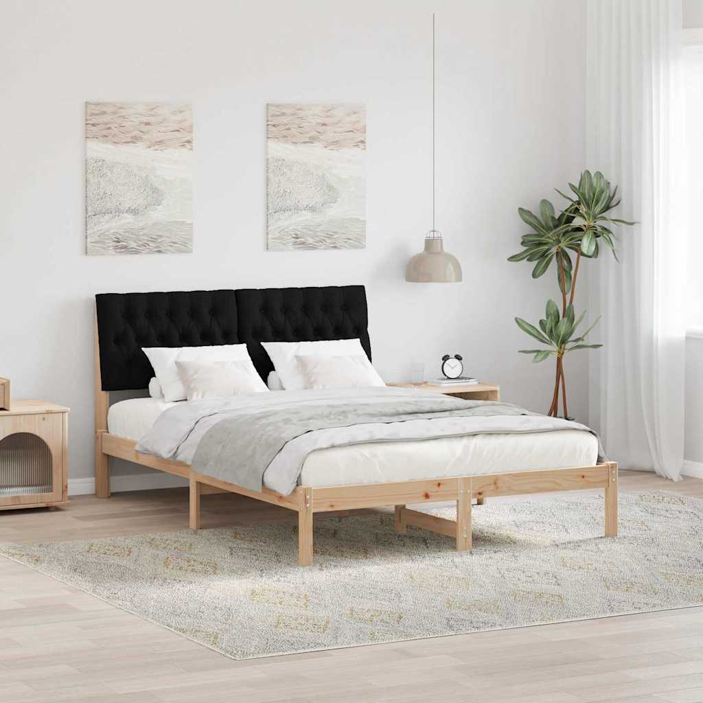 Bedframe met Gevoerd Hoofdgedeelte Bruin 160 x 200 cm is nu te koop bij PeponiXL, paradijselijk wonen!